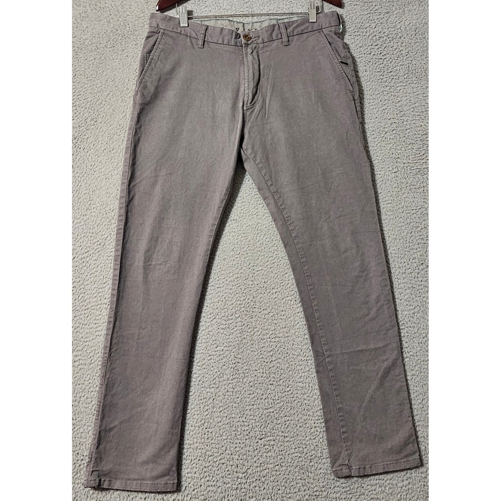 Vissla 'High Tider' Flat Front Stretch Chino Pants Gray Men's Size 36 x 31